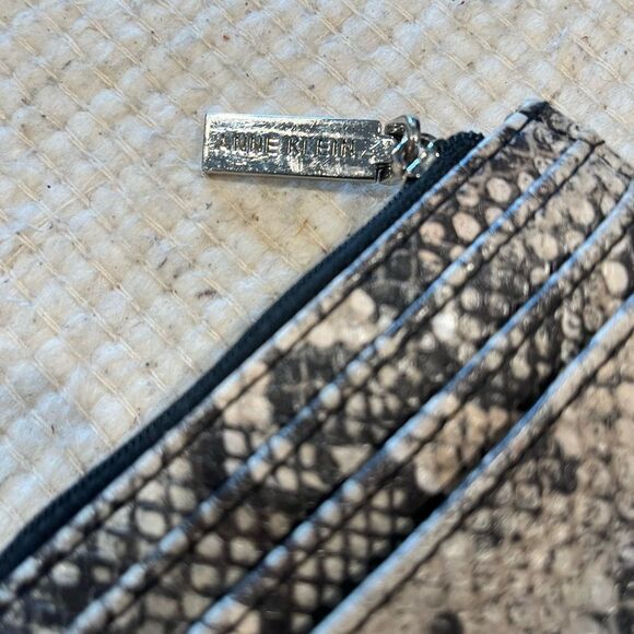Ann Klein Snake Embaed Leather Wallet Change Purse - Picture 4 of 8